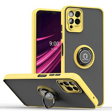 Imagem de For T-Mobile REVVL 6 Pro 5G Q Shadow 1 Series TPU + PC Phone Case with Ring