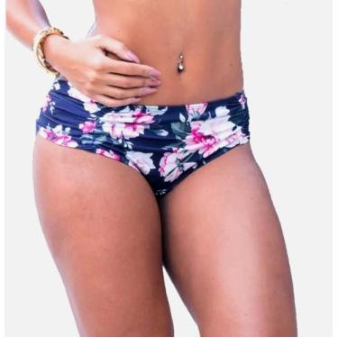 Imagem de Biquini Calcinha Tanga Plus Size Grande Bikini Avulso - Rosa Tropical