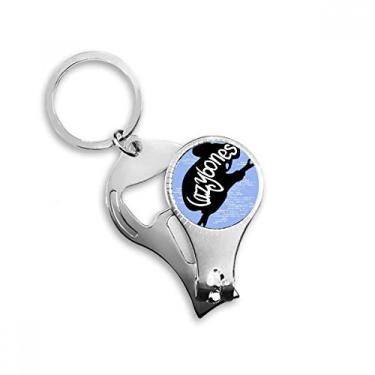 Imagem de Preguiça Preta Desenho Animal Alicate de unha Natural Chaveiro Abridor de Garrafas Cortador