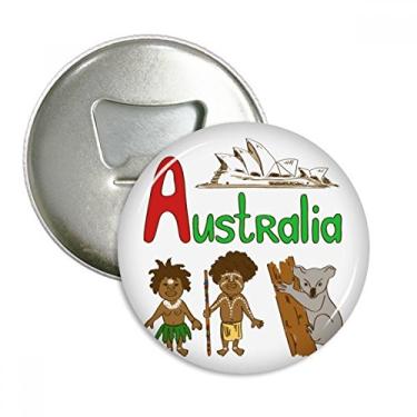 Imagem de Símbolo nacional da Austrália, padrão de marco, abridor de garrafas, ímã de geladeira, emblema multifuncional