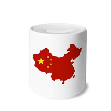 Imagem de DIYthinker Made in China Map National Flag Money Box Saving Banks Ceramic Coin Case Kids Adults