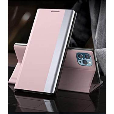 Imagem de Capa magnética de couro flip para Samsung S22 Ultra S21 S20 FE S10 Plus S9 S8 S7 Edge para Note 20 10 9 8 Lite A73 Capa, Rosa, S22 Ultra