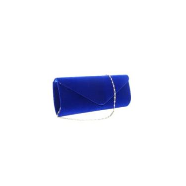 Imagem de JAMBHALA Bolsa Clutch Clássica de Veludo para Noite Feminina Festa de Formatura de Casamento (azul)
