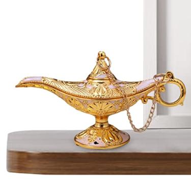 Lâmpada mágica do Aladdin - Clássico Aladdin Magic Genie Lamp - Lâmpada  mágica vintage Aladdin Genie Decor, pote Aladdin e presente delicado para  festa/aniversário Xianers