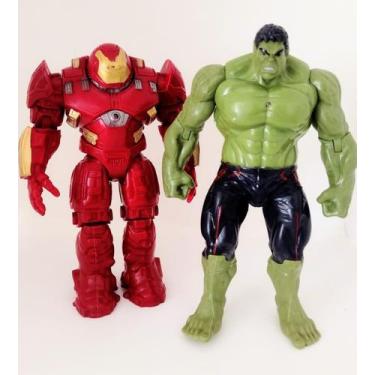 Imagem de Kit 2 Bonecos Articulados Com Luz- Hulkbuster + Hulk - Avengers