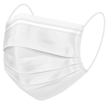 Imagem de Mascara Descartavel Tripla Com Elastico e Clip Nasal - 500 Un - Branca