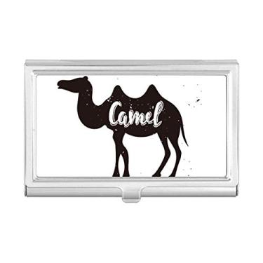 Imagem de Carteira de bolso com porta-cartões de visita em preto e branco Camel