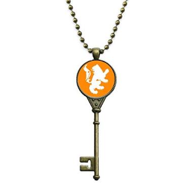 Imagem de OFFbb-USA Divine Animals Abroad Feroz Capability Colar com pingente de urso e chaveiro