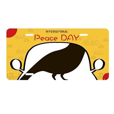 Imagem de DIYthinker Placa de carro Black Sparrow Animal Portrayal Etiqueta Decoração de carro Dia da Paz