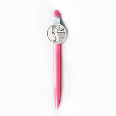 Imagem de Esqueleto corpo humano decoração padrão esferográfica ponta azul retrátil caneta escrita papelaria