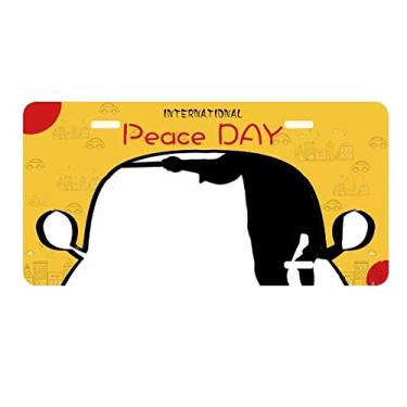 Imagem de DIYthinker Placa de licença de arte marcial chinesa Shaolin Stick China Decoração de carro Dia da Paz