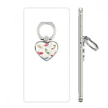 Imagem de Suporte de anel de telefone com estampa de sapatos de salto alto com desenho colorido, suporte universal