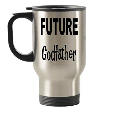 Imagem de Future Godfather Gifts – Caneca de viagem Future Godfather – Copos isolados para viagem – Ideias de presente para padrinho – ou presente de mordaça – para aniversário de Natal