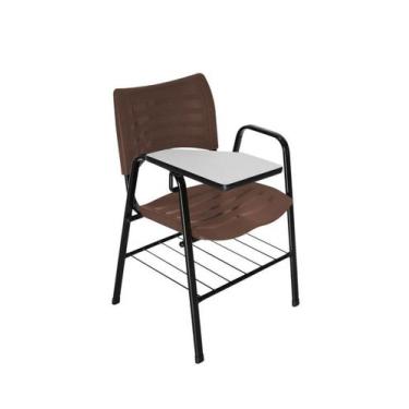 Imagem de Cadeira Iso Com Braço Linha Polipropileno Iso Universitária Marrom - D