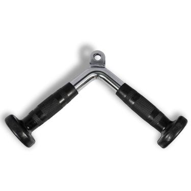 Imagem de Puxador Em V Maciço Alça De Borracha Academia Preto Único