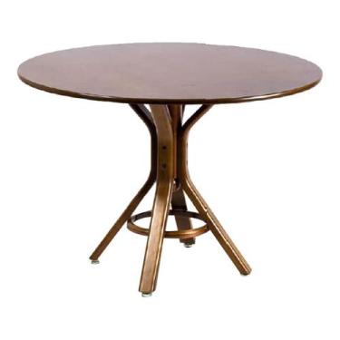 Imagem de Mesa de Jantar Redonda de Madeira Estrela - Lideratti, Laca - Branca