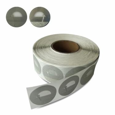 Imagem de Etiqueta de segurança de papel 1000 1,35 polegadas (33 mm) diam RF 8,2 MHz transparente compatível com ponto de verificação – Etiquetas antifurto práticas e eficazes para sistemas de prevenção de