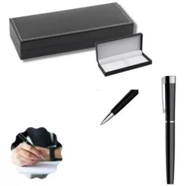 Imagem de Caneta Esferográfica de Metal Social Luxo com Estojo - Bela Importados