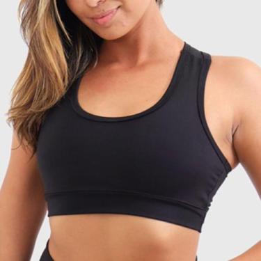 Imagem de Top Fitness Academia Feminino Preto Techmalhas Pronta Entre - hardseve