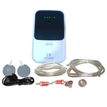 Imagem de Compressor de ar Nobreak 2 Saídas TC29 Aquários KIT Completo - KNUP