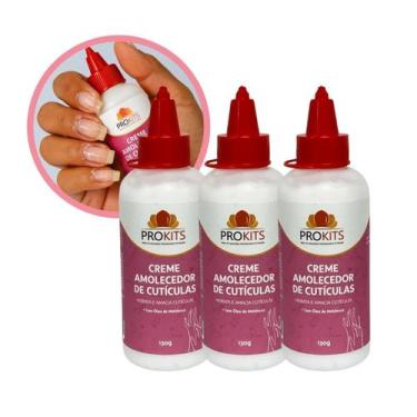 Imagem de Kit 3 Creme Amolecedor de Cutículas PROKITS com Óleo de Melaleuca 100g