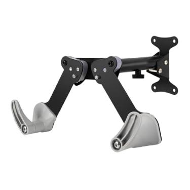 Imagem de YIJU Suporte de bicicleta de parede dobrável ajustável para bicicletas de montanha, suporte para bicicletas com economia de espaço para casa e apartamento, L