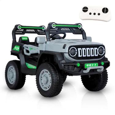 Imagem de Carro Carrinho Elétrico Infantil Passeio Mini Jipe Brinquedo Bateria R