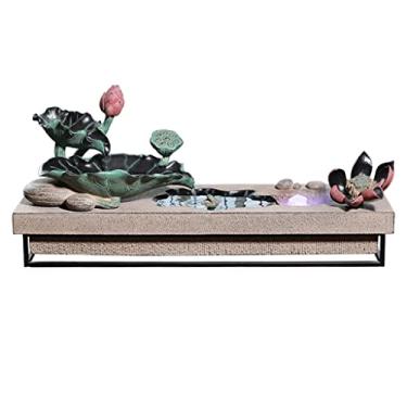 Imagem de Fonte de mesa fonte de mesa decoração de escritório fonte de cachoeira da sorte decoração interior fonte de água de mesa fonte de água decorativa para casa fonte de água fonte de mesa