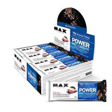 Imagem de Max Titanium Power Protein Bar Caixa Com 8 Unidades (720G) - Napolitano