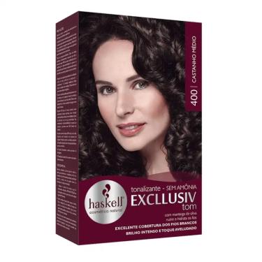 Imagem de Tonalizante Haskell Excllusiv Tom 400 Castanho Médio