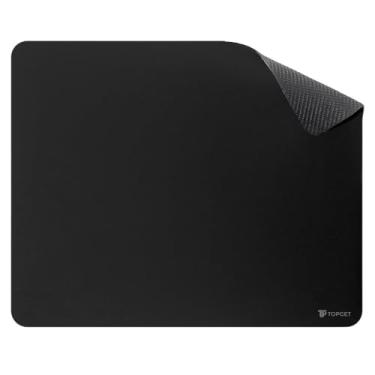 Imagem de Mouse Pad TopGet ProControl | Gamer & Home Office | Precisão, Deslize Suave | Base Borracha Antiderrapante, Poliéster Durável | 22x18 cm (Preto)