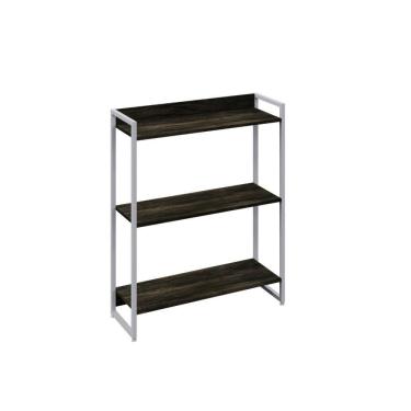 Imagem de Estante Dynamica 80x30x104cm C/03 Prateleiras Carvalho Dark / Est.branca Carvalho Dark / Est.branca