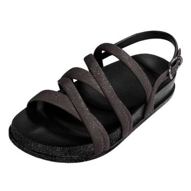 Imagem de Sandalia Feminina Glitter Conforto Zaxy Shine 18889