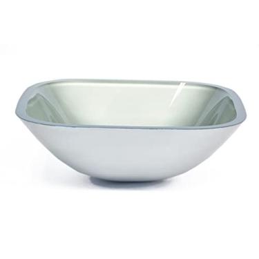 Imagem de CUBA DE VIDRO QUADRADA 35CM PRATA