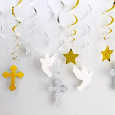 Imagem de Decoração de batismo de primeira comunhão para decoração de festa de chá de bebê para meninos e meninas – 22 peças