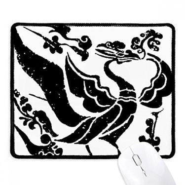 Imagem de Mousepad chinês Wei Jin Dynasties padrão pássaros borda costurada tapete de borracha para jogos