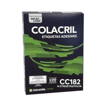 Imagem de Etiqueta Adesiva Carta Cc182 33,9 X 101,6 Mm C/ 100 Folhas - Colacril