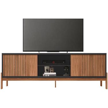 Imagem de Rack para TV 72 2 Portas Caemmun Tannen 1.8, Freijó e Preto