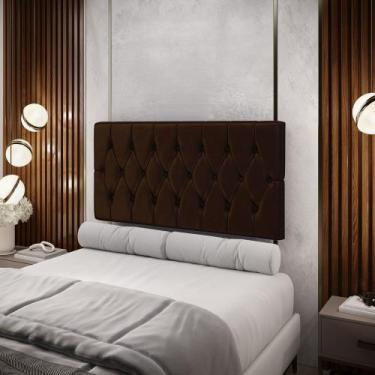 Imagem de Painel Centaurus 140 Veludo Aradecor, Marrom Chocolate, CASAL PADRãO