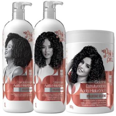 Imagem de Kit Shampoo Condicionador E Gelatina Soul Power Pro Acido Hialuronico 