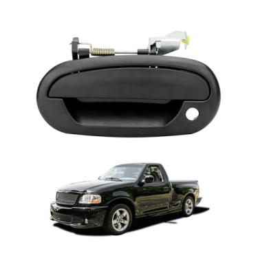Imagem de Maçaneta de porta do motorista, compatível com Ford F150, F250, Expedition, Lincoln Navigator, lado esquerdo dianteiro externo com fechadura, substituição # 7L3Z1522405AA, FO1310119, 77136, peça de