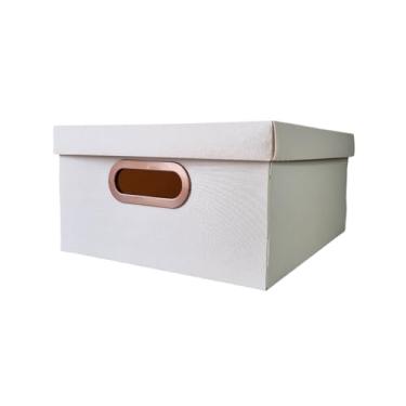 Imagem de Protea Linho 2205.G.0005 Caixa Organizadora Media, Cinza, 29x29x15 cm