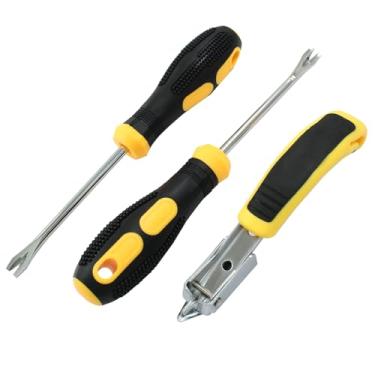 Imagem de Rierdge Conjunto de removedor de grampo, 3 unidades de remoção de grampos com alça ergonômica para reforma da casa, remoção de portas e pregos em forma de U de móveis, pisos, paredes de madeira,