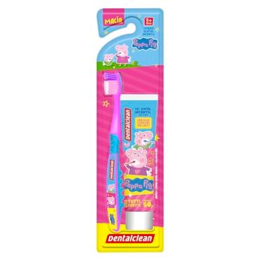 Imagem de Dentalclean Kit 2 em 1 - Escova Macia - Gel Dental com Flúor 50g, Peppa Pig