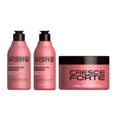 Imagem de Kit Cresce Forte Shampoo Cond Máscara Tônico 2 Ampola