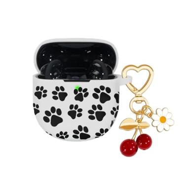 Imagem de AGAOSH Capa protetora para Bose QuietComfort Earbuds II 2022/QuietComfort Ultra 2023 com chaveiro fofo de cereja, capa protetora de silicone macio para Bose QC ii 2 capa de carregamento de fones de