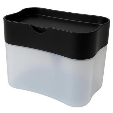Imagem de Dispenser Porta Detergente 2 em 1 Preto Lorben