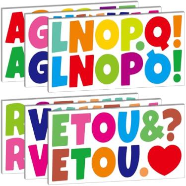 Imagem de Bemeol Bulletin Board Letters 216 Pcs 2.5 Inch Alphabet Letter Stickers Self-Adhesive Letters for Poster Board Classroom Crafts Home Decor(Colorful)