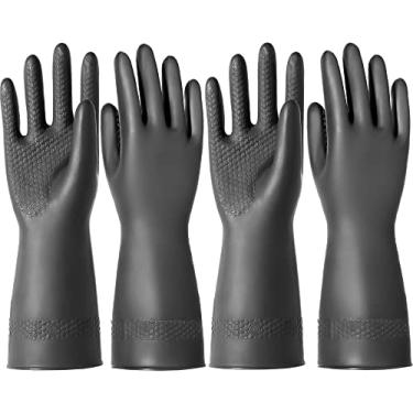 Imagem de ROYAKI Luvas Resistentes A Produtos Químicos, 2 Pares De Látex Industriais À Água Para Limpeza E Proteção Segurança, Tamanho Grande, 12,6 Pol.