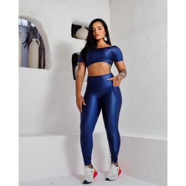 Imagem de Combo Kit Feminino Insanity Blusa Cropped Impulse e Legging Dynamo-Feminino
